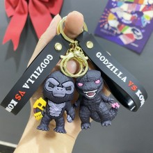 King Kong vs Godzilla anime figure doll key chains