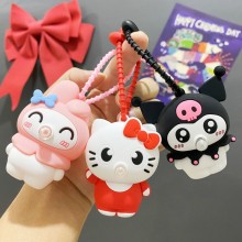 Sanrio Melody kitty Cinnamoroll Kuromi anime figure doll key chains