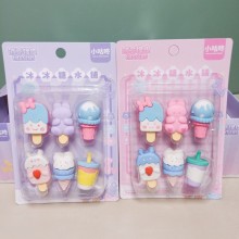 Cute Ice Cream erasers set(price for 12sets)