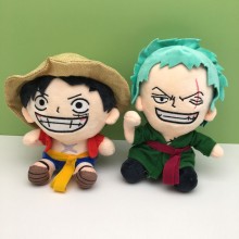 8inches One Piece Luffy and Zoro anime plush dolls...