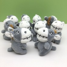 4inches animal donkeys anime plush dolls set(10pcs a set)