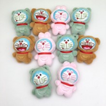 4.8inches Doraemon anime plush dolls set(10pcs a s...
