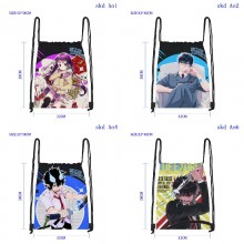 Ao no Exorcist anime drawstring backpack bags