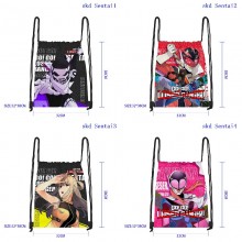 Sentai Daishikkaku anime drawstring backpack bags