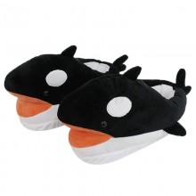 Black Shark anime plush shoes slippers a pair 28cm