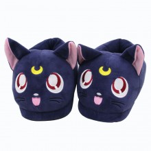 Sailor Moon Luna cat anime plush shoes slippers a pair 28cm