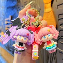 Cute cartoon girl anime figure doll key chains