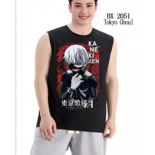 Tokyo ghoul anime cotton sleeveless vest t-shirts