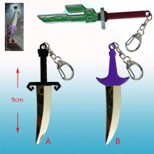 Berserk anime alloy weapon knife sword key chains