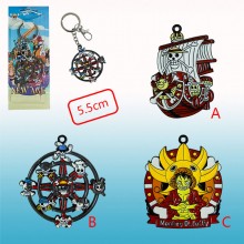 One Piece anime alloy key chains