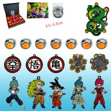 Dragon Ball anime alloy rings+key chain necklace a set