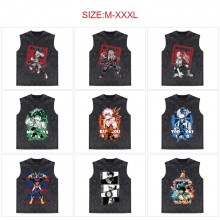 My Hero Academia anime 250g cotton direct injection sleeveless vest t-shirts