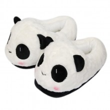 Panda anime plush shoes slippers a pair 28cm