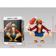 One Piece Monkey D Luffy squat eating meat anime f...