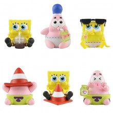 Spongebob anime figures set(6pcs a set)(OPP bag)