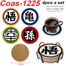 Dragon Ball anime coasters coffee cup mats pads(4p...