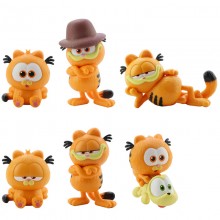 Garfield anime figures set(6pcs a set)(OPP bag)