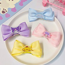 Sanrio Melody kitty Cinnamoroll Kuromi anime bow hairpins bobby pins