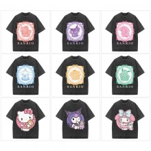 Sanrio Melody kitty Cinnamoroll Kuromi 250g direct injection cotton t-shirts