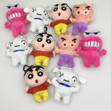 5inches Crayon Shin-chan anime plush dolls set(10pcs a set)