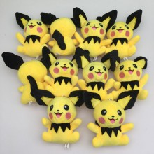 4.8inches Pokemon Pikachu anime plush dolls set(10pcs a set)