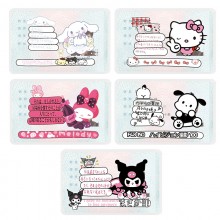 Sanrio Melody kitty Cinnamoroll Kuromi anime UV ID cards holders cases key chain