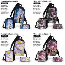 Frieren Beyond Journey's End anime three piece backpack bag set