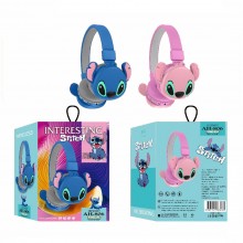 Stitch anime bluetooth wireless earphones headphones