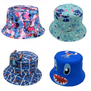 Stitch anime bucket hat cap