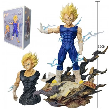 Dragon Ball Hero Belief HB Majin Vegeta anime figure(one figure 2 heads)