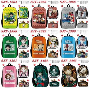 My Hero Academia anime nylon backpack bag shoulder pencil case