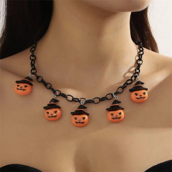 Halloween Pumpkin Ghost necklace