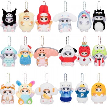 Shark Sanrio Melody kitty Cinnamoroll Kuromi anime plush doll key chain