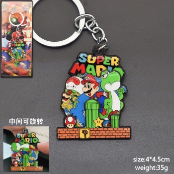 Super Mario anime movable key chain/necklace