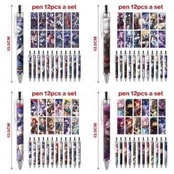 Honkai Star Rail game ballpoint pen ball pens(12pcs a set)