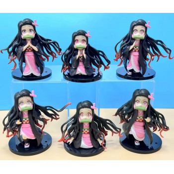 Demon Slayer Kamado Nezuko anime figures set(6pcs a set)(OPP bag)