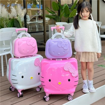 Hello kitty anime suitcase travel trolley case cosmetic bag