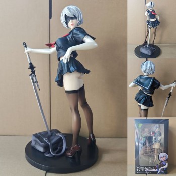 NieR:Automata 2B Rosa Tatooed school girls anime figure