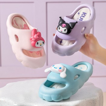 Sanrio Melody kitty Cinnamoroll Kuromi kids slippers flip flops non-slip shoes