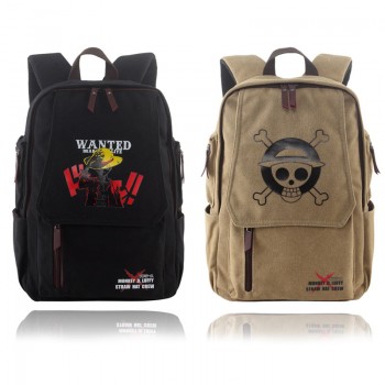 One Piece anime canvas backpack bag