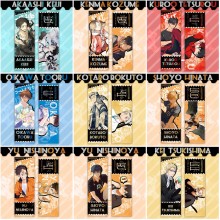 Haikyuu anime laser gliter two-sided bookmarks car...