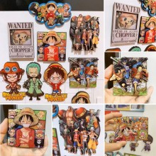 One Piece fridge magnets refrigerator magnetic wooden stickers