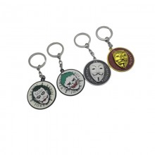 V for Vendetta Suicide Squad joker movable alloy key chains