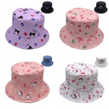 Sanrio Melody kitty Cinnamoroll Kuromi anime two-sided bucket hat cap