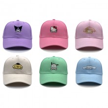 Sanrio Melody kitty Cinnamoroll Kuromi Pochacco anime cap sun hat