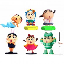 Crayon Shin-chan anime figures set(6pcs a set)(OPP bag)