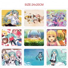 Hatsune Miku anime mouse pad mat 24*20CM