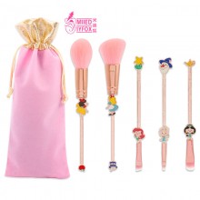 Snow White Mermaid Elsa princess anime makeup brush set(5pcs a set)