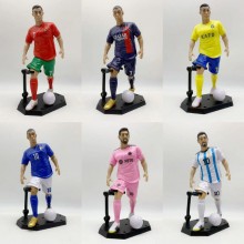 Football Messi Cristiano Ronaldo Mbappe figure(6pc...