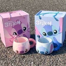 Stitch anime water cup mug 500ml